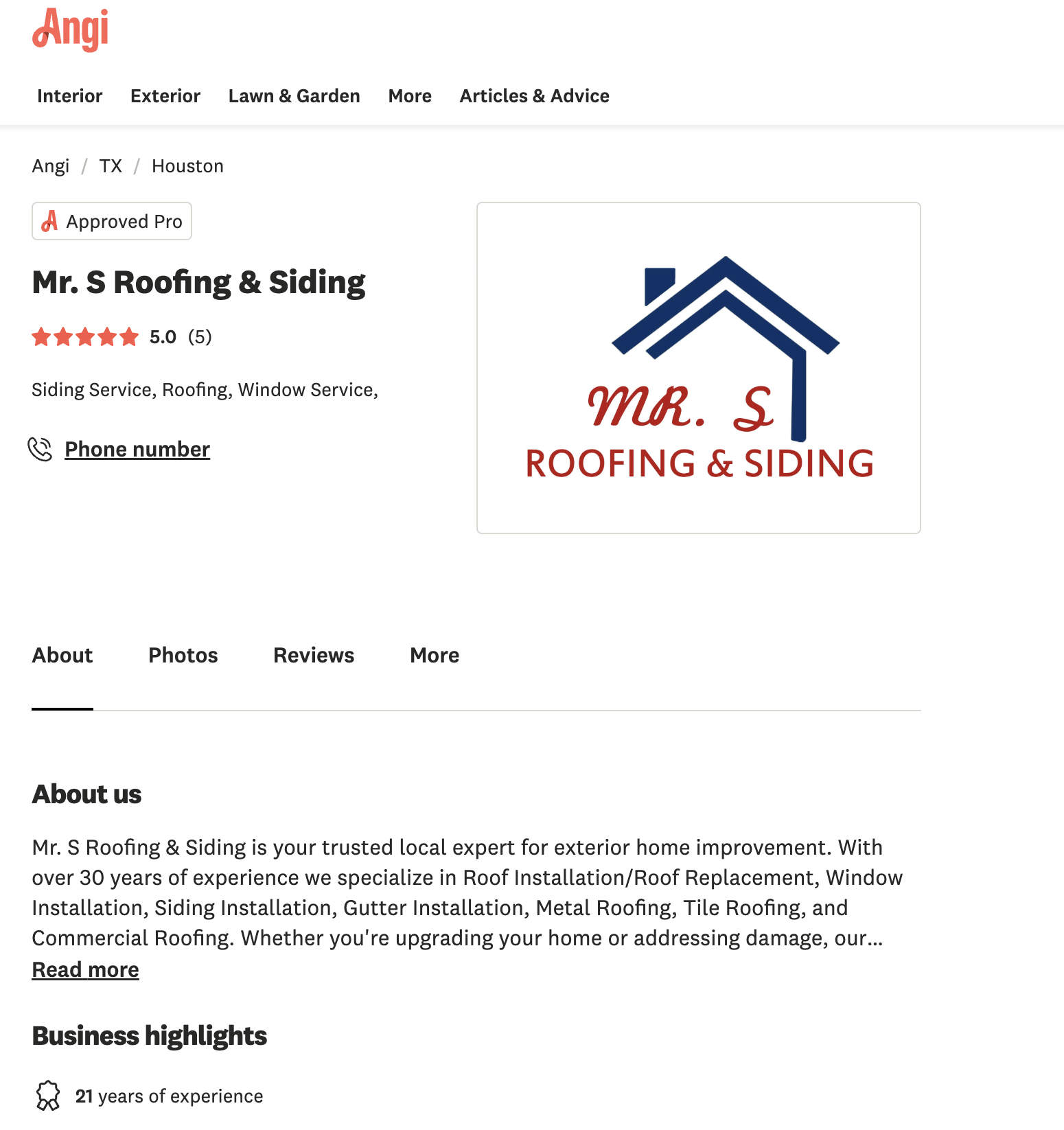 Angi screenshot